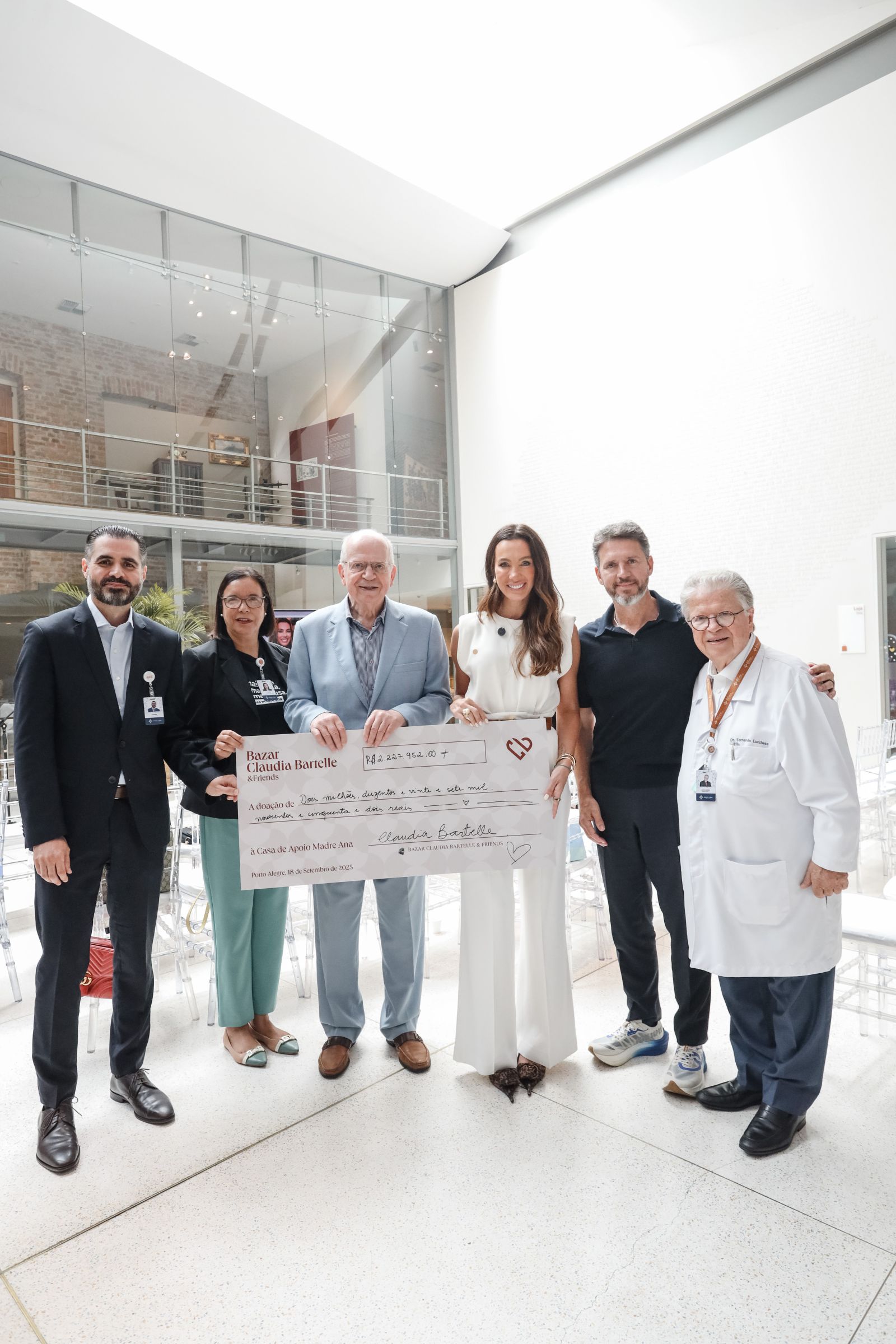 Jader Pires, Jurema Nascimento Xavier, Alfredo Englert, Claudia Bartelle, Pedro Bartelle e Dr Fernando Lucchese 